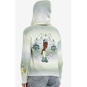 Her Universe Disney Princess and The Frog Tiana Green Marbled Hoodie Womens‎ Med